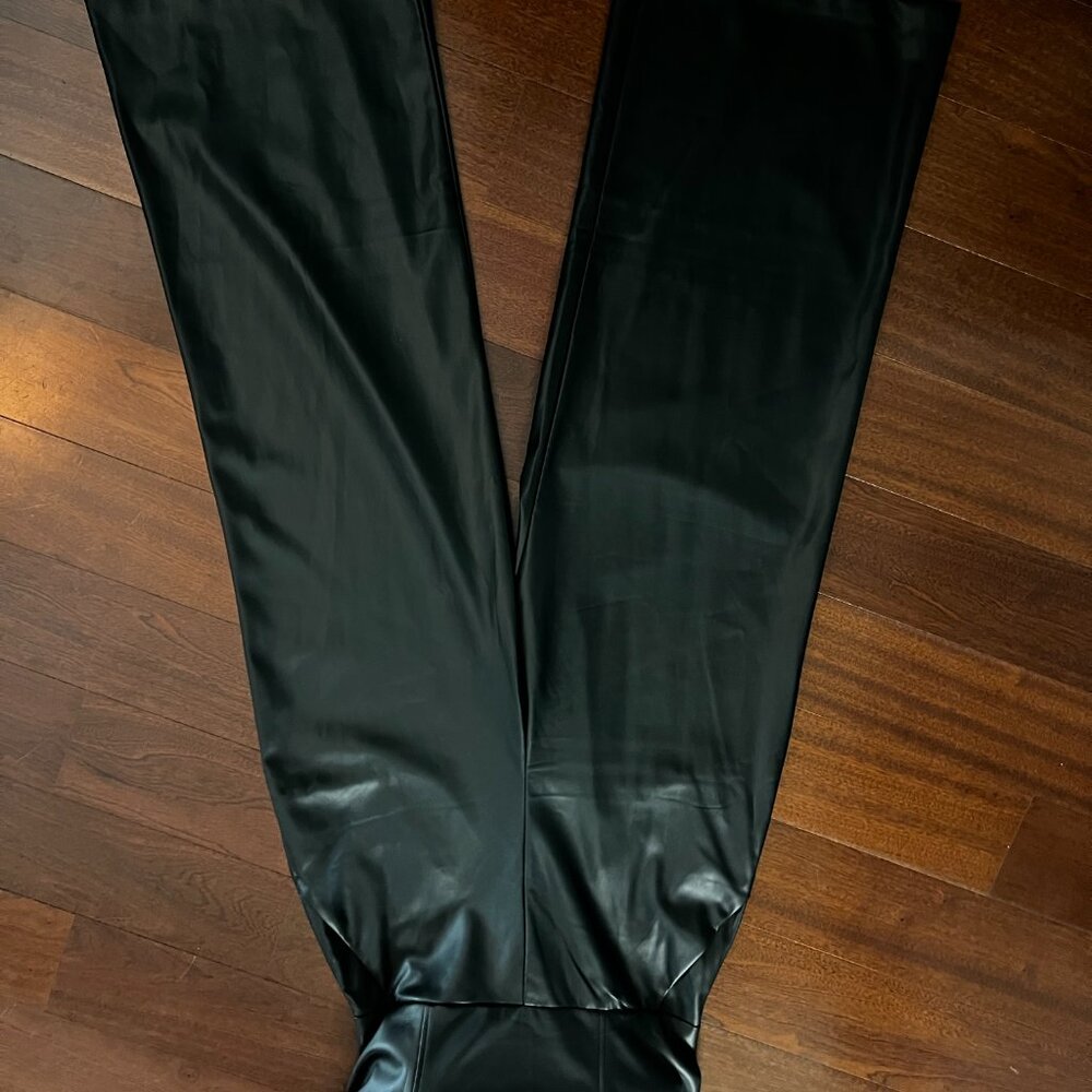 Vegan Leather Strapless Jumpsuit NWOT - Picture 8 of 8